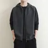 Chaleco con capucha para hombre 2026 Cárdigan de punto Ropa exterior Estilo Old Money juvenil Top