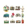 Accesorios para Joyería DIY de Estilo Retro Nostálgico con un Ambiente de los 80 y 90: Bicicleta, Máquina de Coser, Cámara, Colgantes de Esmalte de Aleación