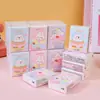Pañuelo de papel Senwen caricatura gato crema paquete pequeño pañuelo de bolsillo portátil hecho de pulpa de madera natural pañuelo de papel para estudiante