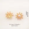 Coração de flor e estame resistentes à cor microincrustados com zircônia fio de veludo de seda enrolado estilo antigo Yongshun DIY materiais para acessórios de palito de cabelo