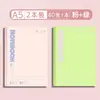 Cuaderno Fresco de Color Contrastante para Estudiantes de Secundaria y Preparatoria, Simple A5 Tapa Blanda B5 Engrosado, A Prueba de Tinta y Escritura Suave