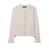 Chaqueta de Punto Cardigan Decorativa de Capas para Mujer Estilo Europeo y Americano Popular de Exportación Transfronteriza para Aliexpress