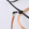 Corda para óculos em couro PU de alto padrão, não desbota, antiderrapante, cordão para óculos de esporte de 73cm, corda anti-queda, atacado