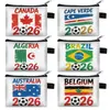 Nuevo Monedero Pequeño Periférico Temático de la Copa Mundial de Fútbol 2026, Bolsa para Monedas Portátil con Cremallera, Mini Bolsita Exquisita