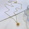 Collar con Colgante de Corazón de Acero de Titanio para Mujer, Estilo de Lujo Ligero Europeo y Americano, Diseño Único de Nicho, Joyería que No se Desvanece