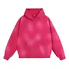 Sudadera con capucha de peso pesado transfronteriza 400g Retro Spray Caballo Degradado Holgada Lavada Marca de Moda Masculina Otoño e Invierno Sudadera Hombre
