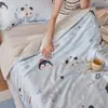 Colcha Refrescante de Lyocell Tencel de 60 Contagens para Dormir Nu, Colcha de Soja Sedosa para Ar Condicionado, Conjunto de Quatro Peças Lavável à Máquina, Colcha Fina