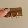 Pendientes de Plata 925 con Cierre de Mariposa Frontal y Trasero Diseño Nicho Nudo de Corazón Simple Pendientes de Alta Gama Estilo Dulce y Fresco Pendientes Únicos