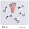 Joyería para Uñas Cyber Celebrant Mariposa Corbata Diamante Super Brillante Diamante Triangular Aleación Lazo Oro y Plata Decoración de Uñas Diamante