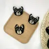 Ropa de Dibujos Animados Peluche Perro Negro y Gato Negro Muñeco Broche DIY Lindos Accesorios para Ropa Infantil