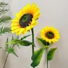 Girasoles Artificiales al por Mayor, Girasoles Falsos, Flores de Seda, de Mano para Bailar, Fotografía, Boda, Decoración de Sala de Estar, Exhibición de Piso