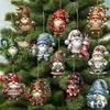 Figurinhas de gnomos de madeira de Natal transfronteiriças, Decorações de árvore de Natal, Enfeites para festas e reuniões de Natal