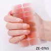 Fábrica Zhengxiang Personalizado OEM Cor Sólida Gradiente Filme para Esmalte de Unha Pasta de Unha 16 Dedos Transfronteiriço Adesivo Impermeável Pasta de Unha ODM