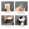 Caixa de Lenços de Papel para Banheiro A6L Sem Furos Montada na Parede para Uso Doméstico Suporte para Rolo de Papel Higiênico para Banheiro Cor Pura Impermeável Tubo de Papel Rolo