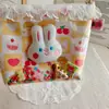 Lindo conejo de peluche niña pequeña algodón encaje TPU transparente arena movediza bolsa de maquillaje bolsa de almacenamiento de lápiz labial