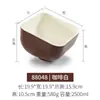 Plato de melamina para calentar alimentos, vajilla de plástico similar a la porcelana, plato rectangular, plato creativo para barbacoa de autoservicio con plato comercial.