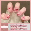 Ropa Infantil Armadura Año Nuevo 2024 Primavera y Verano Manicura de Alta Gama Cuadrado Corto Ojo de Gato Terminadas Mediana Larga Blanca 24 Piezas