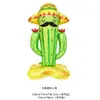 Columna de globos de base grande de cactus burrito transfronteriza, tema mexicano, globo de papel de aluminio de pie para decoración