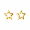 Aretes de estrella sentido de diseño simple 2024 nueva moda aretes de estrella de cinco puntas huecos joyería femenina de lujo ligero