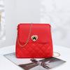 Bolsa Feminina 2022 Nova Bolsa Capa Fechadura em Forma de Coração Corrente Bordada Pequena Bolsa Quadrada Bolsa Casual Bolsa para Celular Comércio Exterior Bolsa ao Vivo