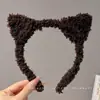 Nuevo pasador de pelo alto peculiar 2026, diadema de maquillaje estilo coreano otoño/invierno, diadema divertida de felpa, accesorio versátil para el cabello para mujeres