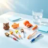 Serie de Acción de Gracias en stock transfronteriza desde la fábrica de origen: Tapas de goma blanda de PVC para bolígrafos y cubiertas para puntas de bolígrafos, accesorios neutros para bolígrafos de tinta.