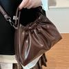 Bolso de Mujer, Bolso de Mujer, Bolso Balde Plisado a la Moda, Bolso de Hombro Casual Simple Nuevo de Invierno para Mujer, Bolso de Mujer Estilo Coreano