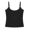 Camisola Cinza Hot Girl Americana para Mulheres com Bojo para Usar por Cima e Camadas Internas Top Curto Preto Emagrecedor com Costas Bonitas