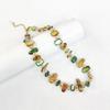 Collar de Cadena de Moda para Mujer de Jade de Color Natural Diseño Retro Nicho Combinable Distintivo Cadena de Lana