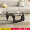 Mesa de centro de vidro, móvel para sala de estar, adequado para apartamentos pequenos, design moderno e minimalista, estilo de luxo leve, design nórdico, mesa de centro criativa e moderna