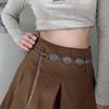 Estilo étnico prata esculpida decorativa cintura corrente feminina high-end retro all-match cinto novo vestido cintura acessórios