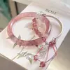 Novo Estilo Chinês Pulseira Raposa de Gelo Verde Pulseira de Contas Borboleta Doce Retrô Moda Ins Simples Versátil