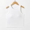 Top Cropped Novo Estilo com Alças Largas e Bojos Embutidos, Adequado para Usar em Camadas sob um Blazer na Primavera, Pode Ser Usado como Peça Externa