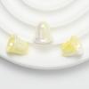 Pendientes de campana pequeña de dos colores con baño de color UV, hechos a mano, hechos a mano, hechos en casa, con agujero para colgar, cadena para teléfono móvil, accesorios de joyería con cuentas