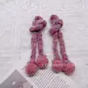 Muñeca Mini de Punto Bufanda Pequeña Arcoíris Estilo Chanel Bufanda Versátil Muñeca con Accesorios para la Cabeza