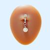 Gatte nuevo colgante transfronterizo europeo y americano fruta diamante pegajoso circón clip para ombligo sin perforación clip para ombligo de acero inoxidable