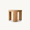 Sofá de teca para exterior para jardín de villa, balcón, cama de salón anticorrosión para terraza exterior, hotel y casa de huéspedes, sofá de madera maciza para ocio