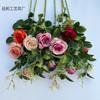 Rosa búlgara com botões Rosa Casamento Auditório Layout Simulação Flores Soft-fitting Paisagem Comércio Exterior Flores Falsas