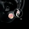 Ojo de Diablo Ala de Ángel Zirconio Ala Acero de Titanio Médico Cartílago de Oreja Clavo Borde Único y Hermoso Cartílago de Oreja Clavo Pendiente