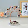 Cruz-border Natural Colorido Cristal Cascalho Fortuna Árvore Citrino Dinheiro Árvore Ágata Chip Base Cristal Árvore Ornamentos