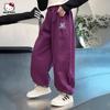 [Modelo de Marca Compartida Coolomi] Pantalones Deportivos Casuales de Otoño e Invierno para Niñas Nuevo Estilo 2025 Forrados de Felpa Opcional Venta al por Mayor para Niños Mayores