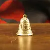Colgante de campana vintage de latón puro, campana Vajra estilo Tíbet, campana con carácter de fortuna, campana de cobre, colección de campanas de mano, artículo decorativo pequeño
