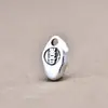 Pingente feliz de prata s925 Yiluya material DIY pulseira Wenwan vintage acessórios de joias de prata acessórios de corda trançada