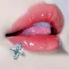 Unha de lábio cruzada com zircônia embutida, unha de osso da orelha, decoração de lábio em aço inoxidável, espiral externa 1.2, joias para piercing novas no atacado