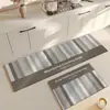 Felpudo para Puerta de Cocina que Absorbe Agua y Aceite, Alfombrilla Gruesa Antideslizante Resistente a la Suciedad para el Hogar, Alfombrilla de Piso para Cocina que Absorbe Agua y Aceite y es Antideslizante