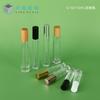 Frasco Transparente com Rolo de 10ml, Frasco de Vidro com Fundo Espesso de 5ml, Frasco Redondo para Perfume de 15ml, Frasco Quadrado com Rolo para Óleo Essencial, 50ml