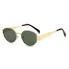 Transfronterizos Nuevo Arco del Triunfo Oval Metal Marco Pequeño Gafas de Sol para Mujer Moda de Alta Gama Fotografía Callejera Gafas de Sol Gafas de Sol