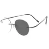 Óculos de Sol Retros sem Aro Coloridos Espelhados Planos para Homens e Mulheres, Artísticos, de Alto Conceito, Sem Lentes de Grau, Leves, Anti-Luz Azul