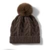Cachemira 2026 Otoño e Invierno Nuevo Estilo Unisex Patrón Trenzado Cálido Gorro de Orejeras con Pompón Gorro de Punto Casual con Puño