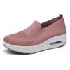 Zapatos Mecedores de Punto Volador sin Cordones para Mujer, Zapatos de Malla con Amortiguación de Aire para Caminar, Zapatos Deportivos Casuales de Suela Gruesa para Mujer, Cómodos para los Pies de las Mujeres